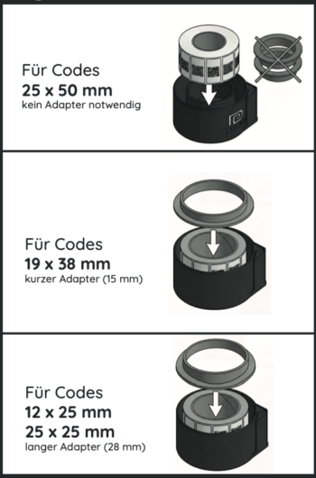 QR Code Abroller Gebrauchsanleitung